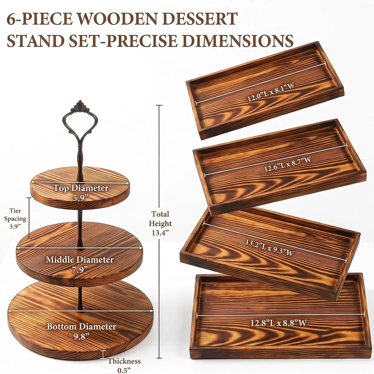 Wooden Dessert Stand 28